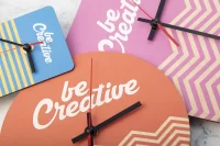 stolní hodiny na zakázku přírodní s potiskem loga - foto 12