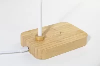 stolní lampa s bezdrátovou nabíječkou přírodní s potiskem loga - foto 8