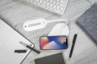 Stolní multifunkční lampa RABS bílá s potiskem loga - foto 6