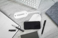 Stolní multifunkční lampa RABS bílá s potiskem loga - foto 7