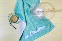 sublimační kuchyňská utěrka bílá s potiskem loga - foto 8