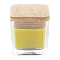 svíčka, citron žlutá s potiskem loga - foto 3