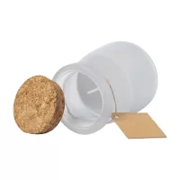 svíčka, vanilka bílá s potiskem loga - foto 2