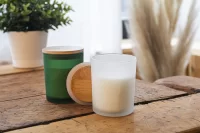 svíčka, vanilka bílá s potiskem loga - foto 5