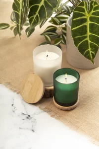 svíčka, Vanilka bílá s potiskem loga - foto 6