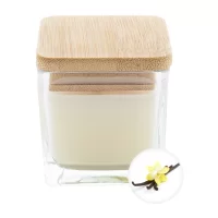 svíčka, vanilka bílá s potiskem loga