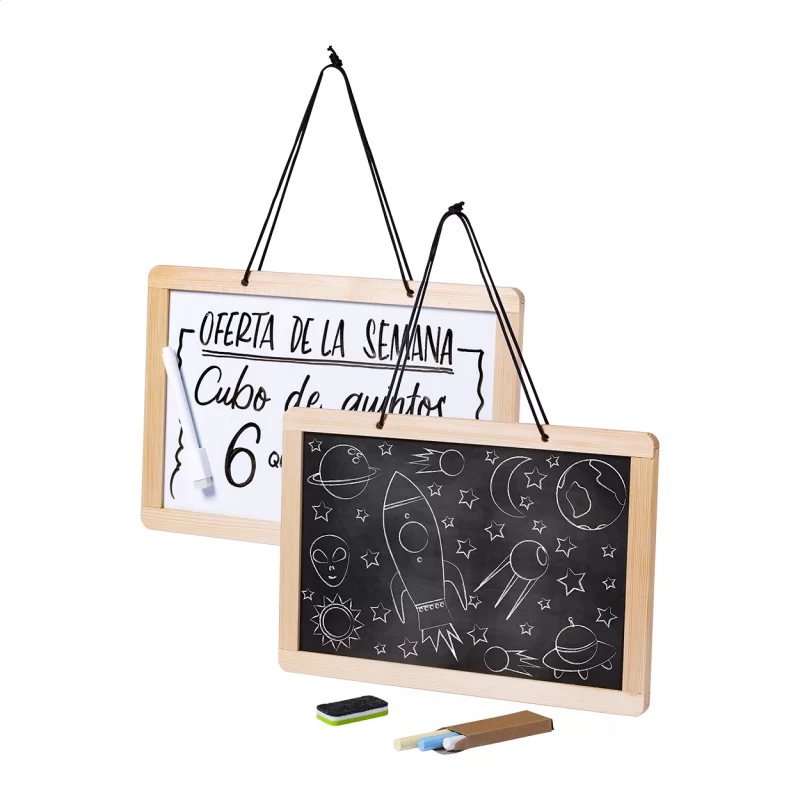 tabulka na vzkazy černá s potiskem loga