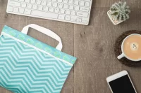 taška na dokumenty na zakázku bílá s potiskem loga - foto 4