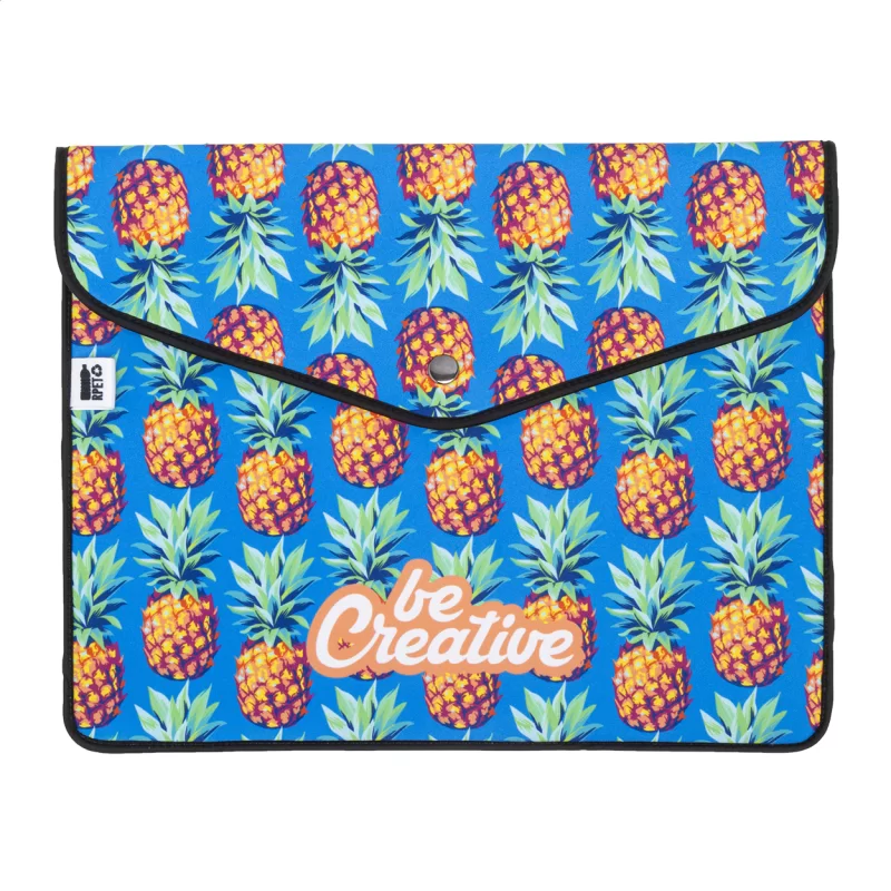 taška na dokumenty z RPET na zakázku černá s potiskem loga