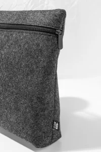 taška na notebook z RPET tmavě šedá s potiskem loga - foto 3