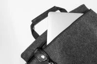 taška na notebook z RPET tmavě šedá s potiskem loga - foto 4