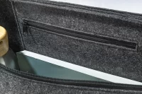 taška na notebook z RPET tmavě šedá s potiskem loga - foto 6