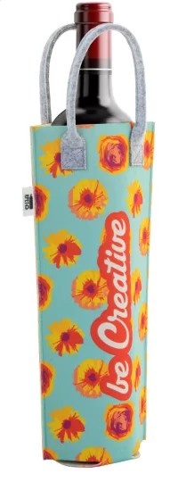 taška na víno RPET na zakázku bílá s potiskem loga - foto 8