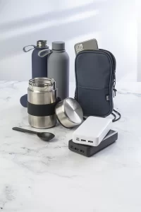 taška přes rameno z RPET na telefon modrá s potiskem loga - foto 2