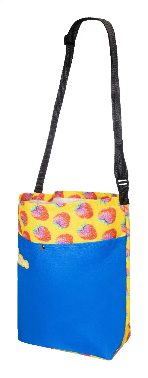 taška přes rameno z RPET na zakázku černá s potiskem loga