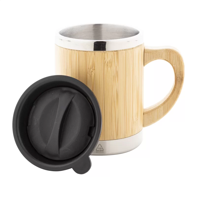 termo hrnek přírodní s potiskem loga - foto 2