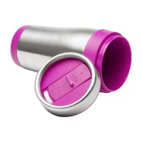 termo hrnek růžová s potiskem loga - foto 2