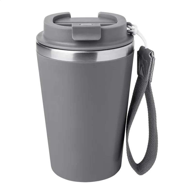 termo hrnek šedá s potiskem loga