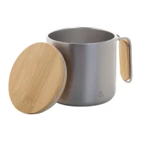 termo hrnek stříbrná s potiskem loga - foto 2