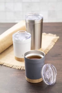 termo hrnek tmavě šedá s potiskem loga - foto 5