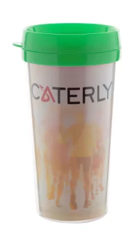 termo hrnek zelená s potiskem loga - foto 2