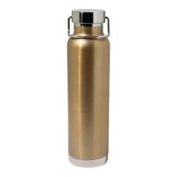 termoska s měděnou izolací zlatá s potiskem loga - foto 4