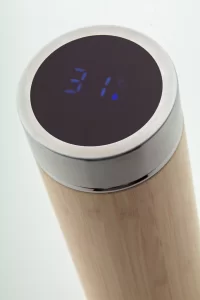 termoska s teploměrem přírodní s potiskem loga - foto 2