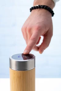 termoska s teploměrem přírodní s potiskem loga - foto 8