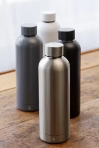 termoska tmavě šedá s potiskem loga - foto 3