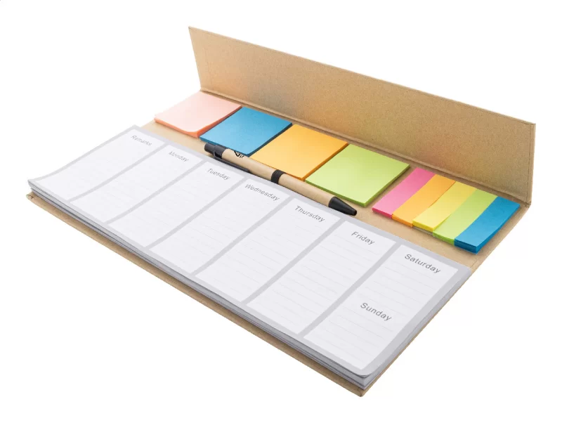 týdenní stolní diář přírodní s potiskem loga