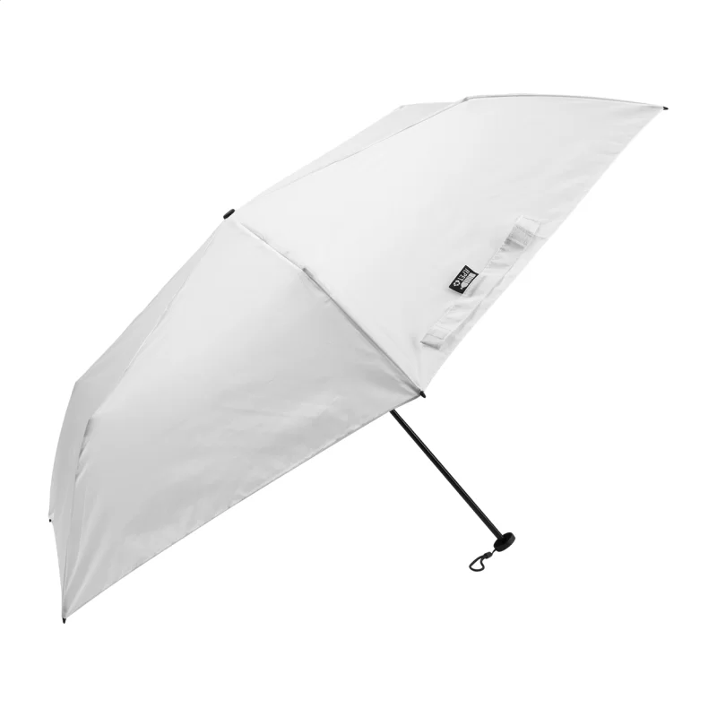 ultra lehký RPET deštník bílá — reklamní předmět s vlastním potiskem ultra lehký RPET deštník bílá s potiskem loga