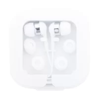 USB-C sluchátka do uší bílá s potiskem loga - foto 4