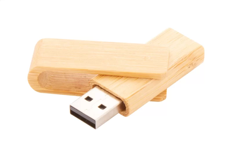 USB flash disk přírodní — reklamní předmět s vlastním potiskem USB flash disk přírodní s potiskem loga