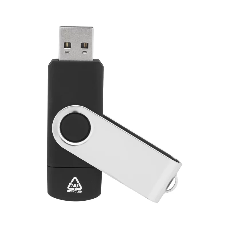 USB flash disk RABS OTG černá s potiskem loga