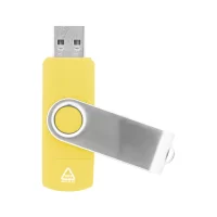 USB flash disk RABS OTG žlutá s potiskem loga