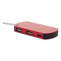 USB hub červená s potiskem loga - foto 3