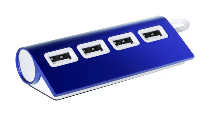USB hub modrá s potiskem loga