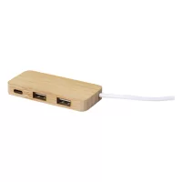  USB hub přírodní s potiskem loga - foto 2