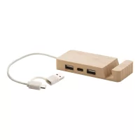 USB hub přírodní s potiskem loga - foto 3