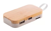 USB hub přírodní s potiskem loga - foto 3