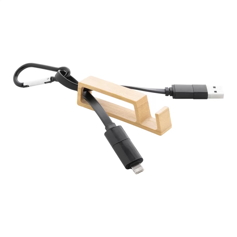 USB nabíjecí kabel černá s potiskem loga