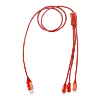 USB nabíjecí kabel červená s potiskem loga