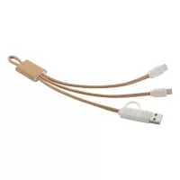 USB nabíjecí kabel přírodní s potiskem loga - foto 2