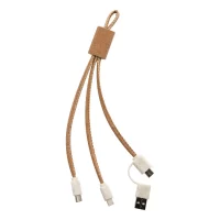 USB nabíjecí kabel přírodní s potiskem loga - foto 3