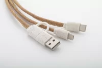 USB nabíjecí kabel přírodní s potiskem loga - foto 4