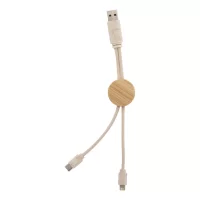 USB nabíječka přírodní s potiskem loga - foto 2