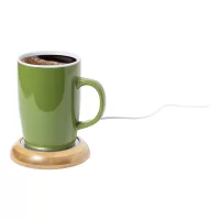 USB ohřívač hrnků přírodní s potiskem loga - foto 3