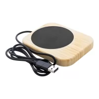 USB ohřívač hrnků přírodní s potiskem loga - foto 5