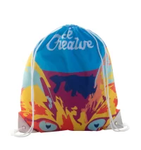 vak na stahování šňůrkou na zakázku bílá s potiskem loga - foto 4