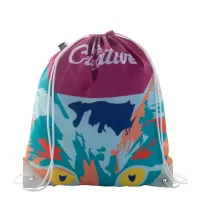 vak na stahování šňůrkou na zakázku bílá s potiskem loga - foto 4